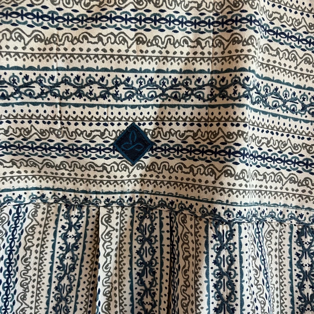 Prana Breathe Striped Geometric Pattern Cotton Bu… - image 5